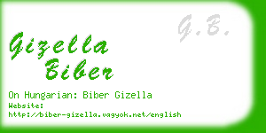 gizella biber business card